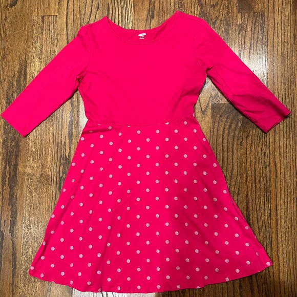 Old Navy Other - Old Navy Red Glitter Polka Dot Girls Dress Sz XXL 16
